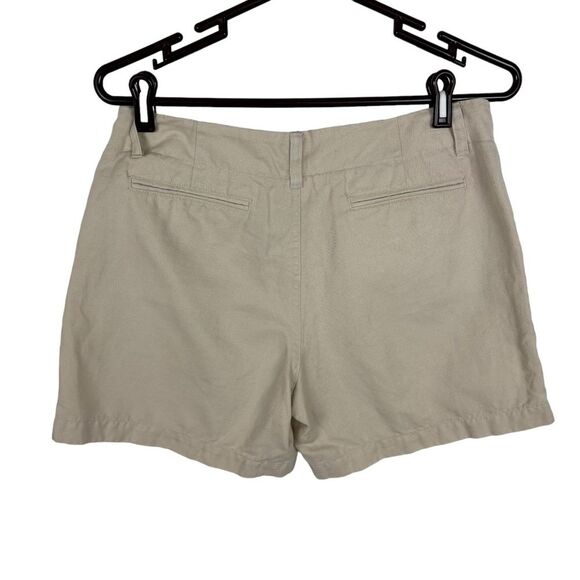 Gap Khakis Tan Cotton Linen Shorts Women's Size 8 - Picture 2 of 4